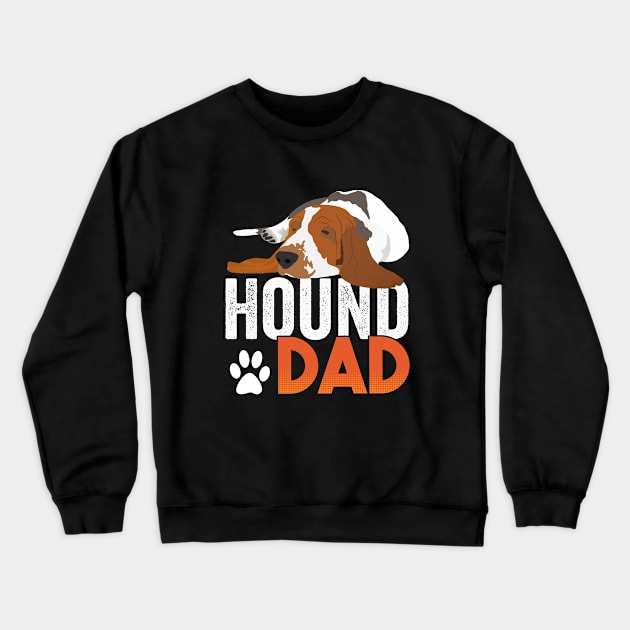 Basset Hound - Hound Dad Crewneck Sweatshirt by Kudostees